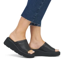 Clearance Rieker Klapki Damskie Deep Black