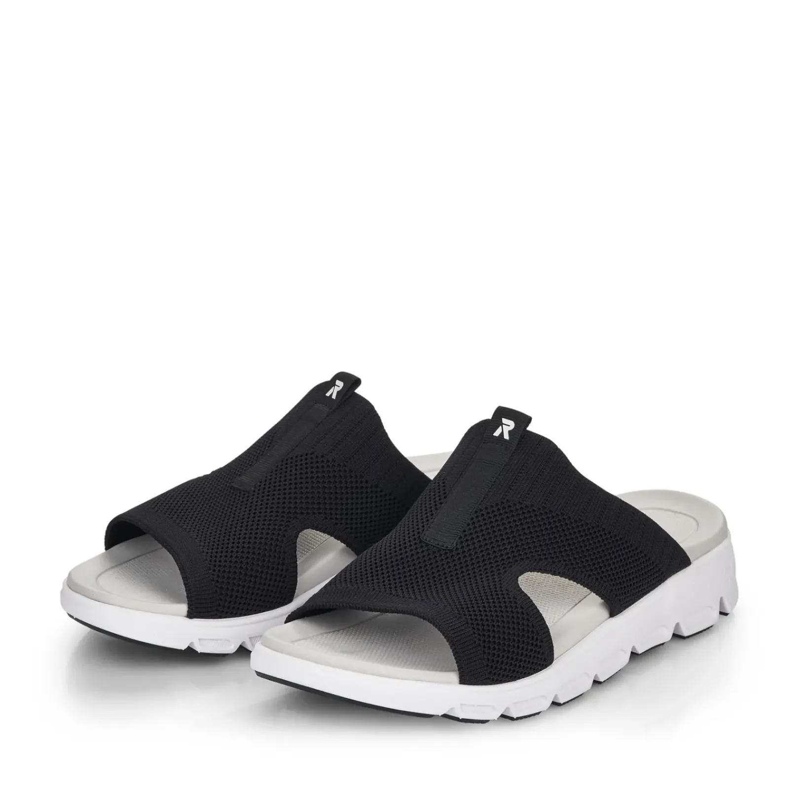 Fashion Rieker Klapki Damskie Deep Black