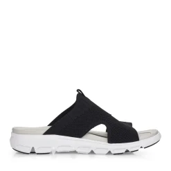 Fashion Rieker Klapki Damskie Deep Black