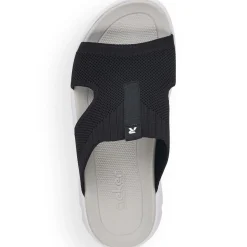 Fashion Rieker Klapki Damskie Deep Black