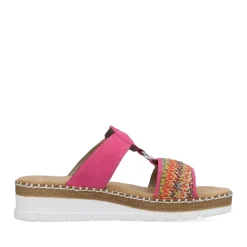 Clearance Rieker Klapki Damskie Flamingo Rozowe