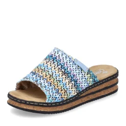 New Rieker Klapki Damskie , Multi-Sky Blue