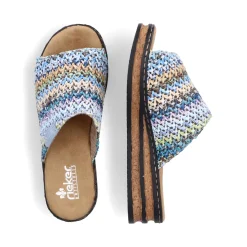 New Rieker Klapki Damskie , Multi-Sky Blue