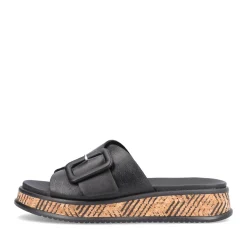 Discount Rieker Klapki Damskie Night Black