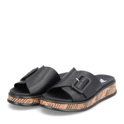 Discount Rieker Klapki Damskie Night Black