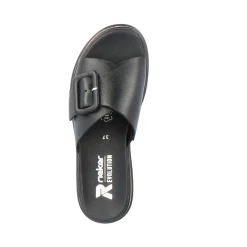 Discount Rieker Klapki Damskie Night Black