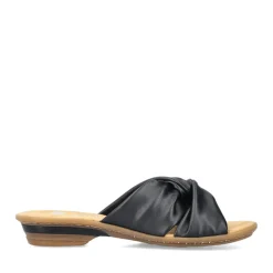 Fashion Rieker Klapki Damskie , Nocne, Czarne