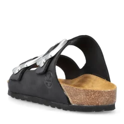 Clearance Rieker Klapki Damskie , Nocne, Czarne