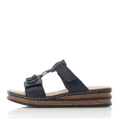 Outlet Rieker Klapki Damskie W Kolorze Pacific Blue