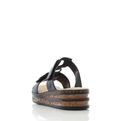 Outlet Rieker Klapki Damskie W Kolorze Pacific Blue