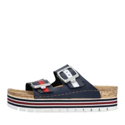 Clearance Rieker Klapki Damskie W Kolorze Granatowym
