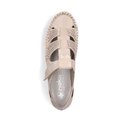 Clearance Rieker Klapki Damskie W Kolorze Brazowo-Bezowym