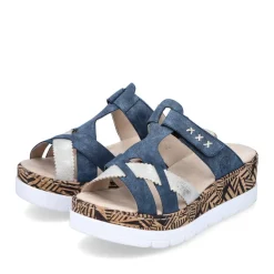 Hot Rieker Klapki Damskie W Kolorze Ocean Blue