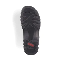 Fashion Rieker Klapki Meskie W Kolorze Czarno-Szarym