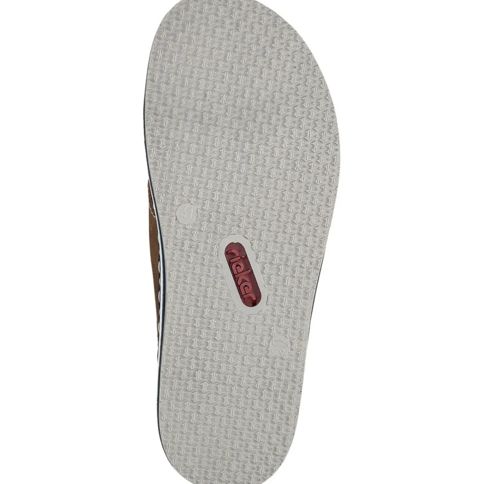 New Rieker Klapki Meskie W Kolorze Tabacznobrazowym