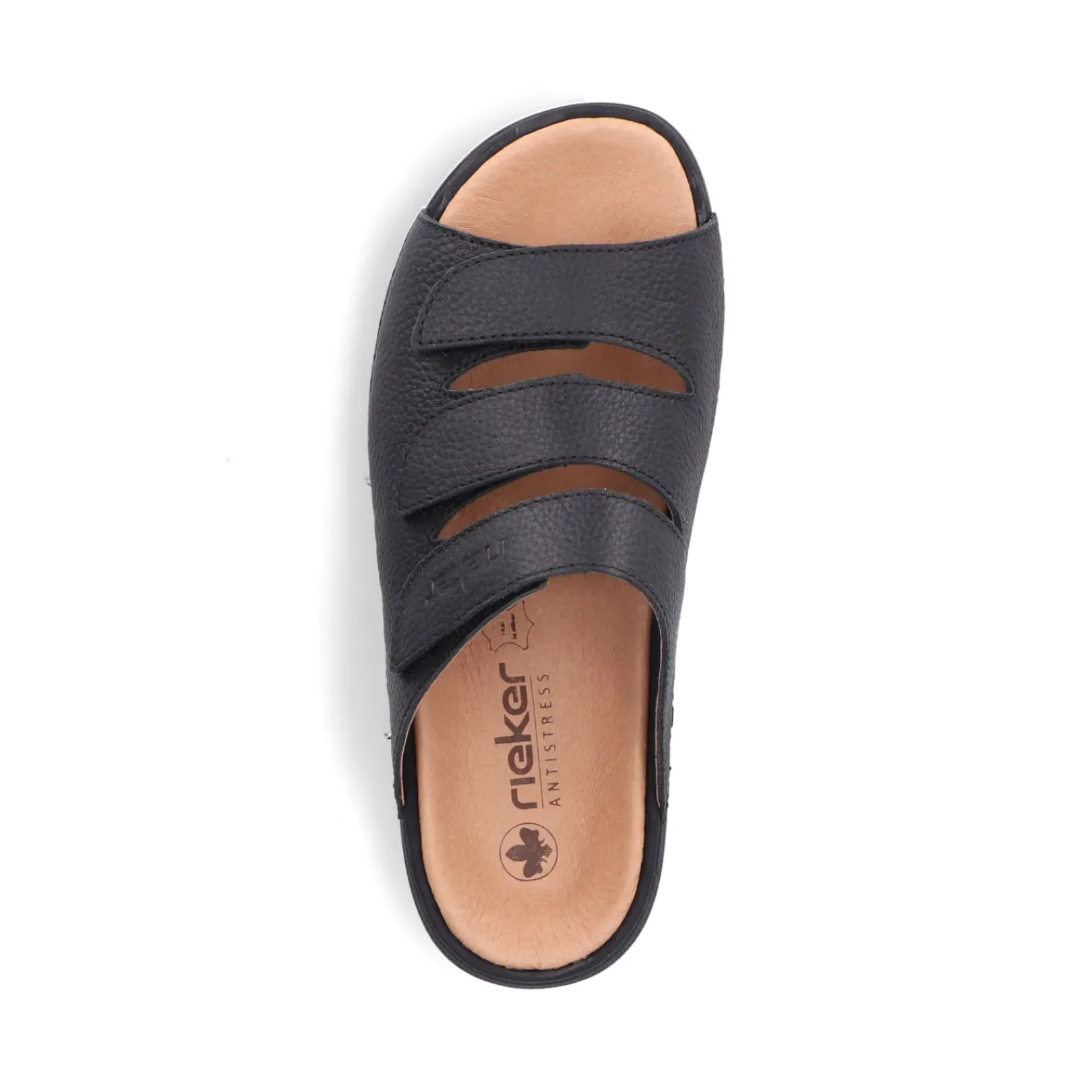 Fashion Rieker Klapki Meskie W Kolorze Czarno-Szarym