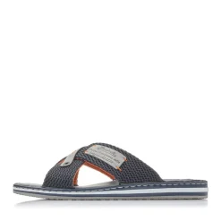 Best Rieker Klapki Meskie W Kolorze Pacific Blue