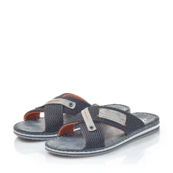 Best Rieker Klapki Meskie W Kolorze Pacific Blue