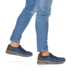 Discount Rieker Klapki Meskie W Kolorze Lazurowym