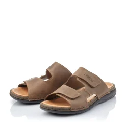 Discount Rieker Klapki Meskie W Kolorze Nugat Brazowym