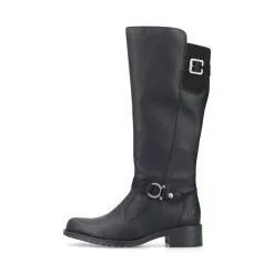 Clearance Rieker Kozaki Damskie Z Wysoka Cholewka, Czarne