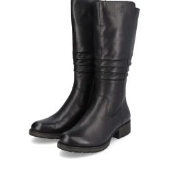 Clearance Rieker Kozaki Damskie Z Wysoka Cholewka, Czarne
