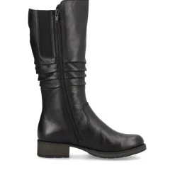Clearance Rieker Kozaki Damskie Z Wysoka Cholewka, Czarne