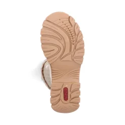 Clearance Rieker Kozaki Damskie Z Wysoka Cholewka W Kolorze Brazowo-Bezowym