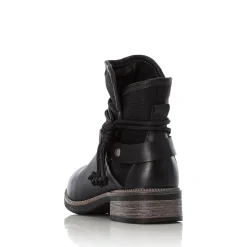 New Rieker Krotkie Botki Damskie , Nocne, Czarne