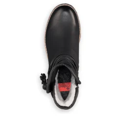 New Rieker Krotkie Botki Damskie , Nocne, Czarne