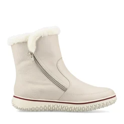 Fashion Rieker Krotkie Botki Damskie W Kolorze Kremowo-Bezowym