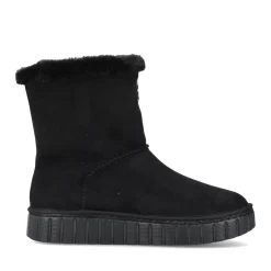 Fashion Rieker Krotkie Botki Damskie W Kolorze Kruczoczarnym