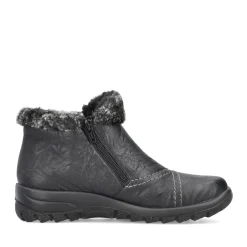 New Rieker Krotkie Botki Damskie W Kolorze Kruczoczarnym