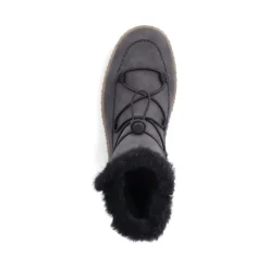 Fashion Rieker Krotkie Botki Damskie W Kolorze Antracytowym