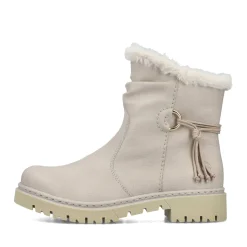 Discount Rieker Krotkie Botki Damskie W Kolorze Jasnego Bezu