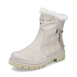 Discount Rieker Krotkie Botki Damskie W Kolorze Jasnego Bezu