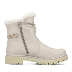 Discount Rieker Krotkie Botki Damskie W Kolorze Jasnego Bezu