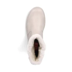 Discount Rieker Krotkie Botki Damskie W Kolorze Jasnego Bezu