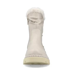 Discount Rieker Krotkie Botki Damskie W Kolorze Jasnego Bezu