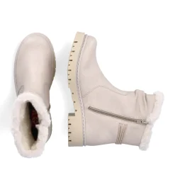 Discount Rieker Krotkie Botki Damskie W Kolorze Jasnego Bezu