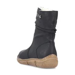 New Rieker Krotkie Botki Damskie , Nocne, Czarne