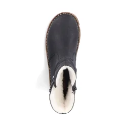 New Rieker Krotkie Botki Damskie , Nocne, Czarne