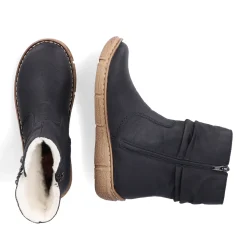 New Rieker Krotkie Botki Damskie , Nocne, Czarne
