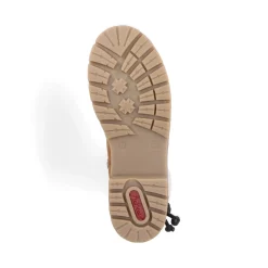 Discount Rieker Krotkie Botki Damskie W Kolorze Camelowo-Brazowym