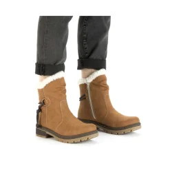 Discount Rieker Krotkie Botki Damskie W Kolorze Camelowo-Brazowym