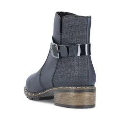 New Rieker Krotkie Botki Damskie W Kolorze Lazurowym