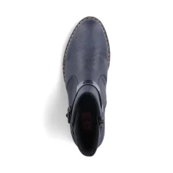 New Rieker Krotkie Botki Damskie W Kolorze Lazurowym