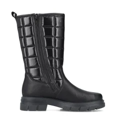 Clearance Rieker Krotkie Botki Damskie W Kolorze Kruczoczarnym