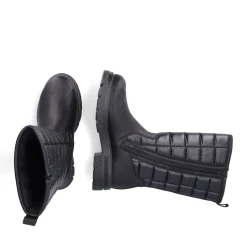 Clearance Rieker Krotkie Botki Damskie W Kolorze Kruczoczarnym