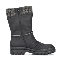 Clearance Rieker Krotkie Botki Damskie , Nocne, Czarne